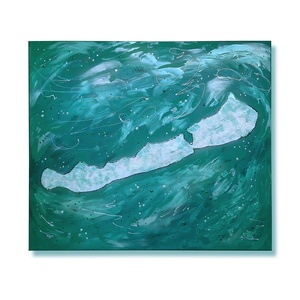 70x60cm Balaton sziluett vászonkép festmény, Művészet, Festmény, Festmény vegyes technika, Festészet, MESKA