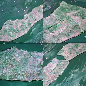 70x60cm Balaton sziluett vászonkép festmény - művészet - festmény - festmény vegyes technika - Meska.hu