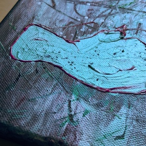 Pinky Balaton - 40 x 30 cm / vászonkép, festmény, vegyes technika - művészet - festmény - festmény vegyes technika - Meska.hu
