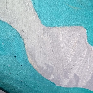 Türkiz Balaton / (1méter) 100 x 50 cm / dekoráció, festmény - művészet - festmény - akril - Meska.hu