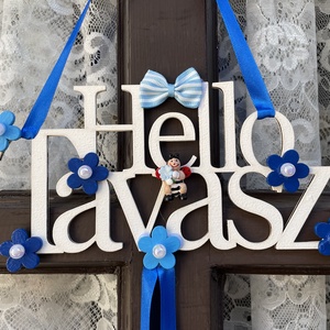 Hello Tavasz ajtódísz - otthon & életmód - dekoráció - ajtó- és ablak dekoráció - ajtódísz & kopogtató - Meska.hu