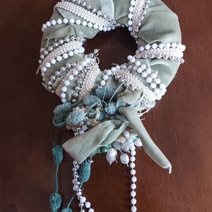 Adventi koszorú, Karácsony, Adventi díszek, Adventi koszorú, Gyöngyfűzés, gyöngyhímzés, Horgolás, MESKA