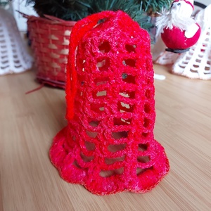 Horgolt harang - karácsony - karácsonyi lakásdekoráció - karácsonyfadíszek - Meska.hu