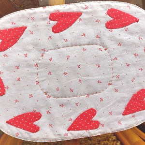 Szívecskés alátét, , Patchwork, foltvarrás, MESKA