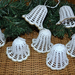 Horgolt karácsonyfa díszek, Karácsony, Karácsonyi lakásdekoráció, Karácsonyfadíszek, Horgolás, MESKA