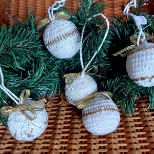 Horgolt karácsonyfa díszek - Meska.hu