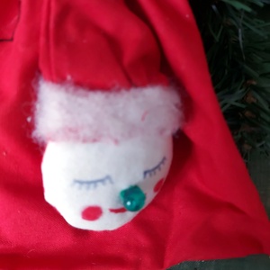 Mikulászsák Mikulással díszítve - karácsony - mikulás - mikulás zsák - Meska.hu