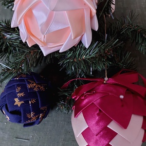 Textil karácsonyfa díszek, Karácsony, Karácsonyi lakásdekoráció, Karácsonyfadíszek, Mindenmás, MESKA