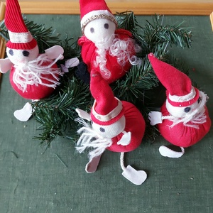 Textil Mikulás  karácsonyfa díszek, Karácsony, Karácsonyi lakásdekoráció, Karácsonyfadíszek, Mindenmás, MESKA