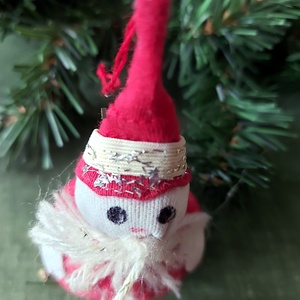 Textil Mikulás  karácsonyfa díszek - karácsony - karácsonyi lakásdekoráció - karácsonyfadíszek - Meska.hu