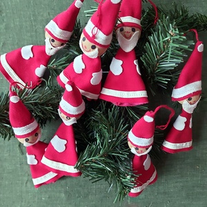 Textil Mikulás  karácsonyfa díszek, Karácsony, Karácsonyi lakásdekoráció, Karácsonyfadíszek, Mindenmás, MESKA