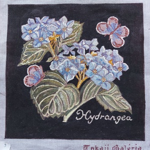 HYDRANGEA gobelin alap, Művészet, Textilkép, Gobelin, Festészet, MESKA