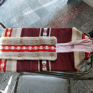 Bébi levegőztető  zsák kapucnival, kézi szövéssel gyapjúból. - otthon & életmód - babaszoba, gyerekszoba - baba hálózsák, bundazsák - Meska.hu