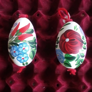 Húsvéti festett liba tojás, kalocsai mintával - otthon & életmód - dekoráció - dísztárgy - Meska.hu