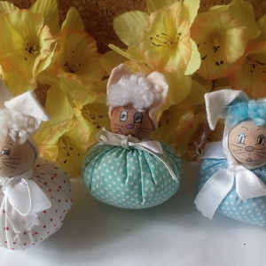 Textil nyuszi figurák, Játék & Sport, Plüssállat & Játékfigura, Nyuszi, Baba-és bábkészítés, MESKA