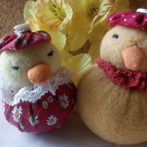 Textil csirke figurák - játék & sport - plüssállat & játékfigura - más figura - Meska.hu