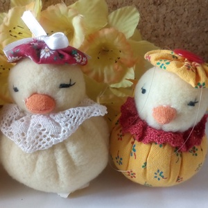 Textil csirke figurák - játék & sport - plüssállat & játékfigura - más figura - Meska.hu