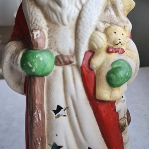 Mikulás figura /gyertyatartó, Karácsony, Mikulás, Mikulás beltéri dekoráció, Kerámia, MESKA
