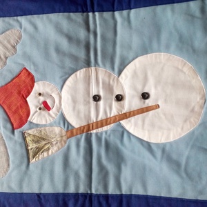 Patchwork hóember falikép - otthon & életmód - babaszoba, gyerekszoba - babaszoba dekoráció - Meska.hu