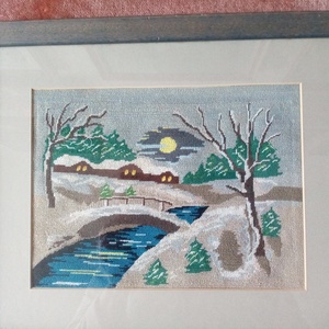 Gobelin kép Téli táj - művészet - textilkép - gobelin - Meska.hu