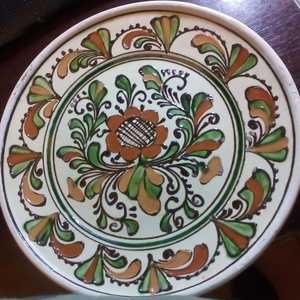 Korondi színes falitányér - Meska.hu