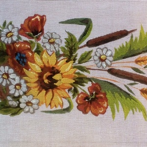 Tűgobelin alap, napraforgó - művészet - textilkép - gobelin - Meska.hu