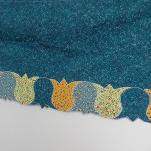 Patchwork függöny, tulipános, Otthon & Életmód, Dekoráció, Kép & Falikép, Mozaik kép, Foltberakás, Patchwork, foltvarrás, MESKA