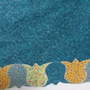 Patchwork függöny, tulipános - otthon & életmód - dekoráció - kép & falikép - mozaik kép - Meska.hu