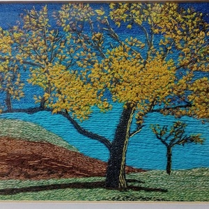 Hímzésel készült falikép - otthon & életmód - dekoráció - kép & falikép - vászonkép - Meska.hu