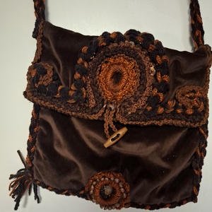 Bársony válltáska - Meska.hu