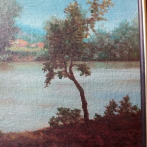 Tiszapart-Hüse János festménye - művészet - festmény - olajfestmény - Meska.hu