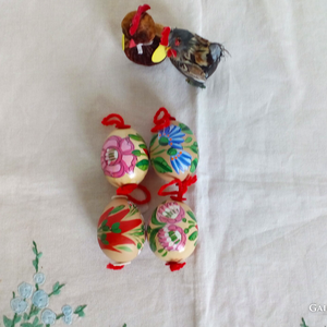 Festett kalocsai mintás húsvéti tojás - ünnepi díszek, dekorációk - húsvéti díszek és dekorációk - húsvéti tojás, hímestojás - Meska.hu