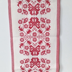 Keresztszemes hímzéssel készült falvédő - Meska.hu