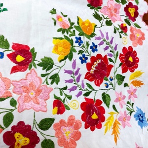 Antik hímzett terítő - ünnepi díszek, dekorációk - húsvéti díszek és dekorációk - húsvéti abrosz, terítő - Meska.hu