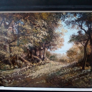 Erdei út festmény, Művészet, Festmény, Olajfestmény, Festészet, MESKA