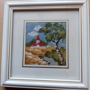 Őszi, tavaszi kép gobelin hímzéssel - művészet - textilkép - gobelin - Meska.hu