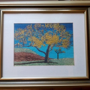 Hímzéssel készült falikép, Művészet, Textilkép, Gobelin, Varrás, MESKA