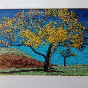 Hímzéssel készült falikép - művészet - textilkép - gobelin - Meska.hu