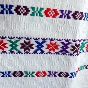 Szőttes dísztörölköző horgolással, Otthon & Életmód, Fürdőszoba, Törölköző, Horgolás, Szövés, MESKA