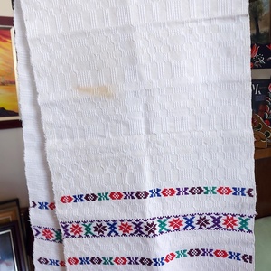 Szőttes dísztörölköző horgolással - otthon & életmód - fürdőszoba - törölköző - Meska.hu