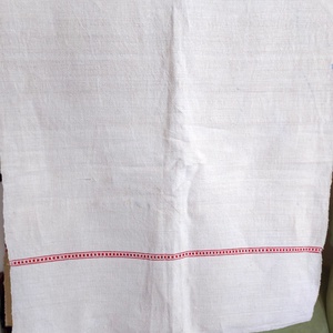 Szövött  nyersvászon törölköző névvel - otthon & életmód - fürdőszoba - törölköző - Meska.hu