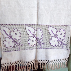 Szövött  nyersvászon törölköző rojttal, Otthon & Életmód, Fürdőszoba, Törölköző, Szövés, Mindenmás, MESKA