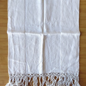 Szövött   fehér dísztörölköző  - Meska.hu