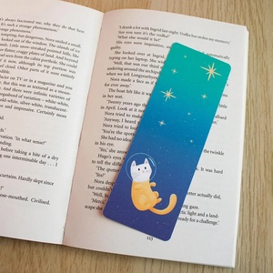 Űrhajós cicás könyvjelző, Könyv & Zene, Könyvjelző, Fotó, grafika, rajz, illusztráció, MESKA