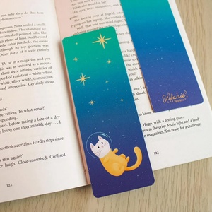 Űrhajós cicás könyvjelző - könyv & zene - könyvjelző - Meska.hu