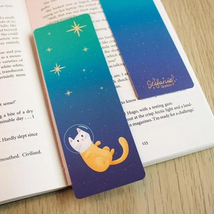 Űrhajós cicás könyvjelző - könyv & zene - könyvjelző - Meska.hu