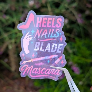 K-pop Démonvadászok matrica - Heels, Nails, Blade, Mascara dalszöveg - otthon & életmód - papír, írószer - matrica, matrica csomag - Meska.hu