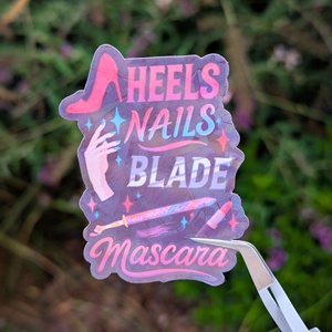 K-pop Démonvadászok matrica - Heels, Nails, Blade, Mascara dalszöveg, Otthon & Életmód, Papír, írószer, Matrica, matrica csomag, Fotó, grafika, rajz, illusztráció, MESKA