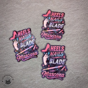 K-pop Démonvadászok matrica - Heels, Nails, Blade, Mascara dalszöveg - otthon & életmód - papír, írószer - matrica, matrica csomag - Meska.hu