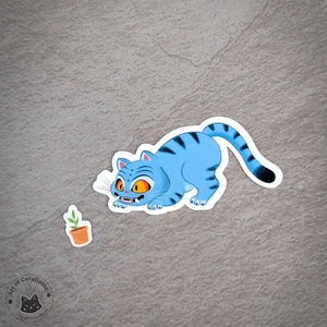 K-pop Démonvadászok matrica - Kék Derpy tigris - otthon & életmód - papír, írószer - matrica, matrica csomag - Meska.hu